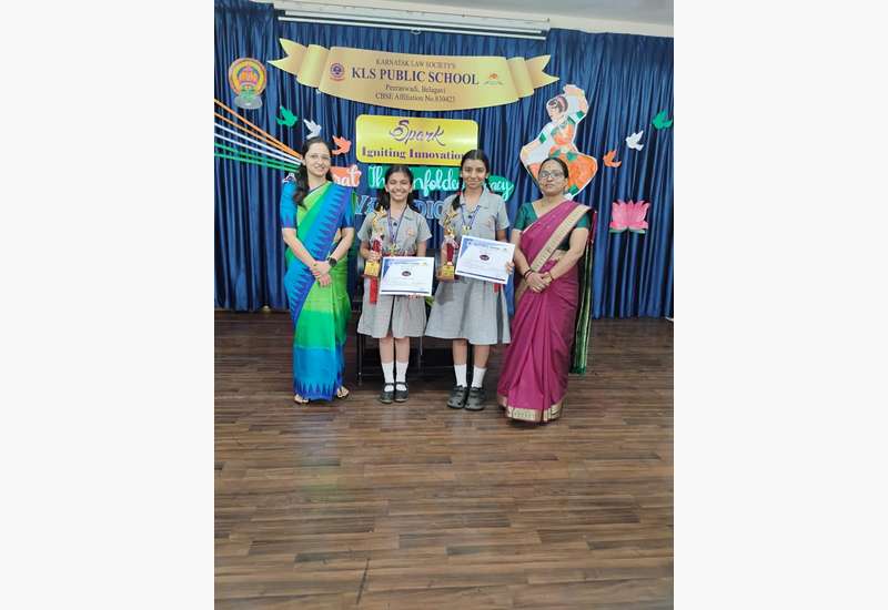 Proud Moments for KLE School, Lingaraj College Campus, Belagavi!