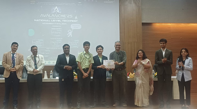KLE School Students Secure First Place at National Tech Fest